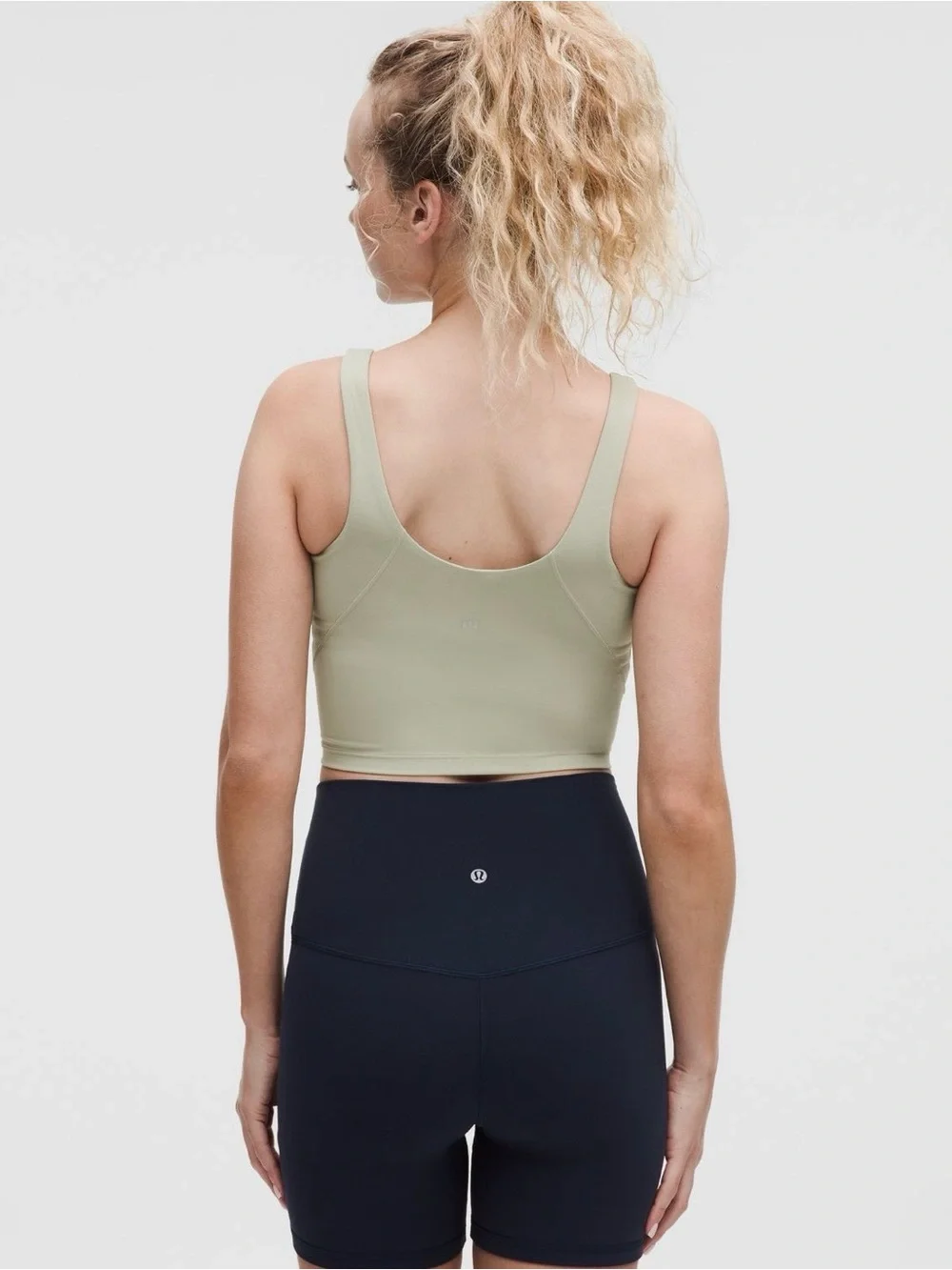 Lululemon Align top and high rise shorts in fog green only worn once